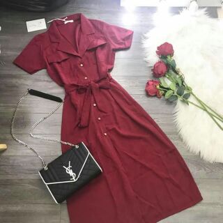 Váy sơ mi cổ vest