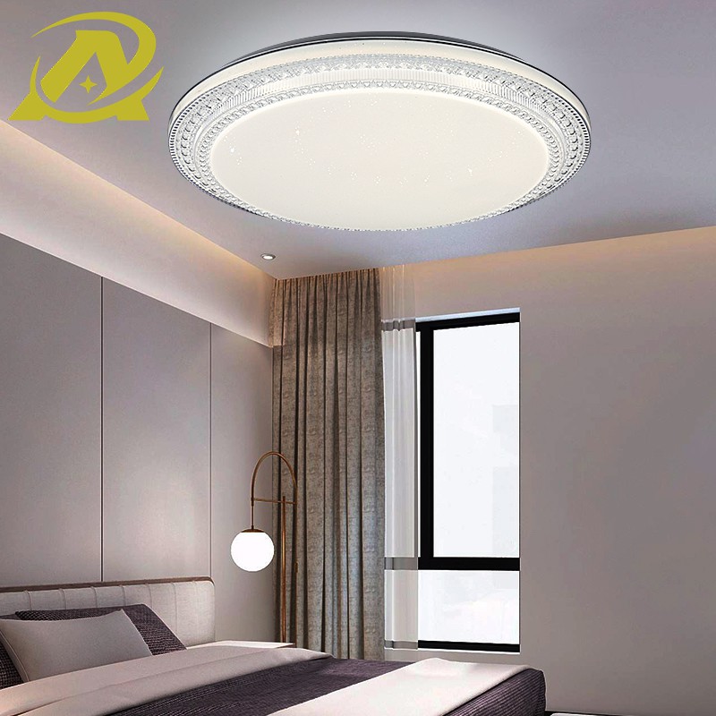 Đèn ốp trần led trang trí phòng khách phòng ngủ 2 tầng đổi sáng 3 màu 8980