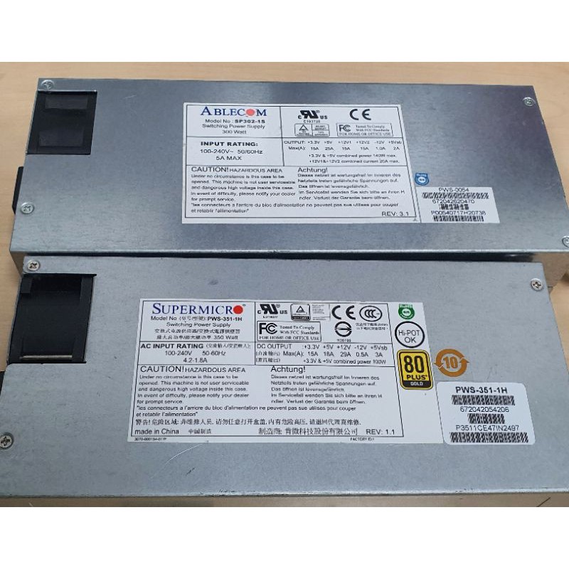 Bộ nguồn Supermicro 350W 1U Multi-Output Server Power Supply (PWS-351-1H)