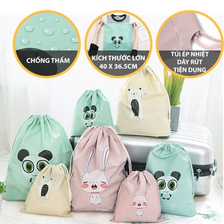 Túi lụa dây rút đựng quần áo, giáy dép đi du lịch - buyone - BOPK153