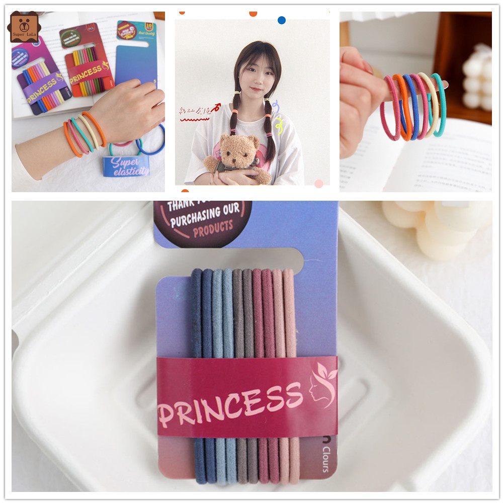 Set 10 Dây Buộc Tóc Nylon Nhiều Màu Sắc