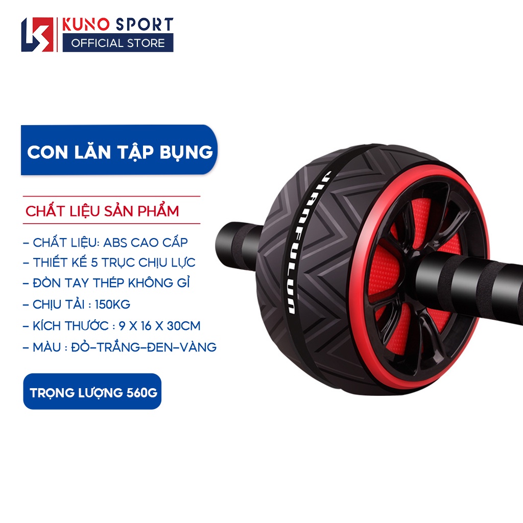 Con Lăn Tập Bụng 1 Bánh KUNO SPORT Tập Bụng GymTại Nhà