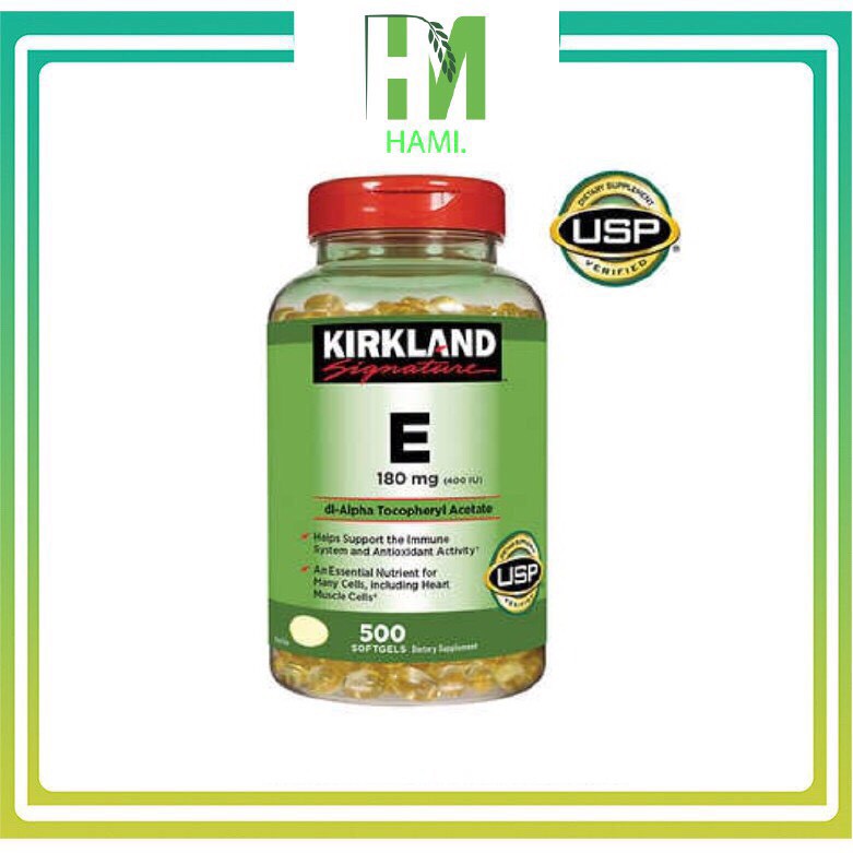 Vitamin E 400 IU 500 viên Kirkland (Date 2024)