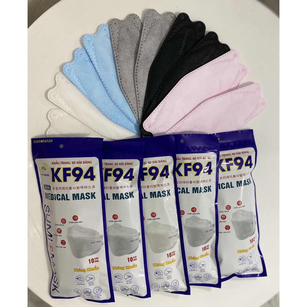 Sỉ Thùng 300 Cái Khẩu Trang 4D KF94 SUMI MASK bịch 10 cái