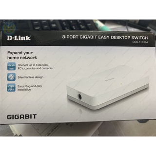 Switch Dlink 8Port DGS-1008A 10/100/1000 chia cổng mạng ra 8 cổng tốc độ 1Gbps