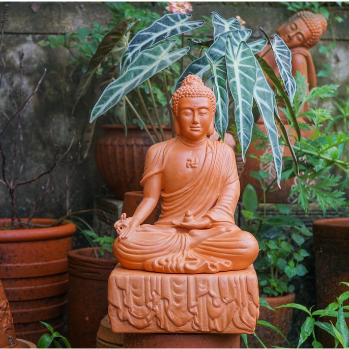 Tượng Phật Dược Sư Đất Nung - TTT60