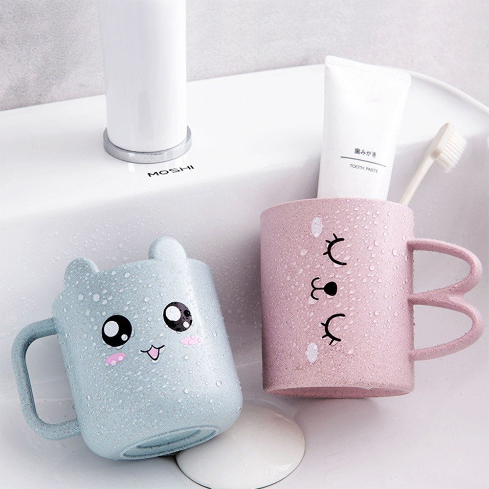 Cốc Uống Nước Lúa Mạch Mắt Nai Cho Bé - Ly Đánh Răng Cute