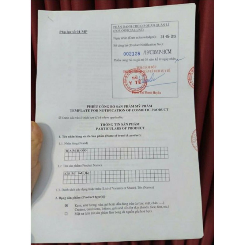 Kem Mụn Bamboo tặng sữa rửa mặt hoa gạo bamboo