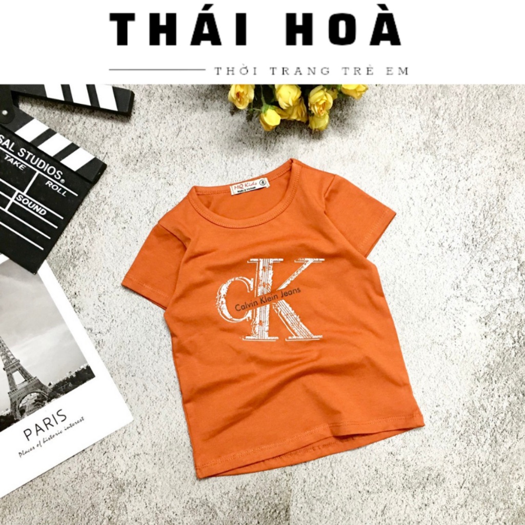 Áo thun cộc tay bé trai, bé gái siêu dễ thương từ 7-20kg chất liệu cotton 4 chiều mềm mịn