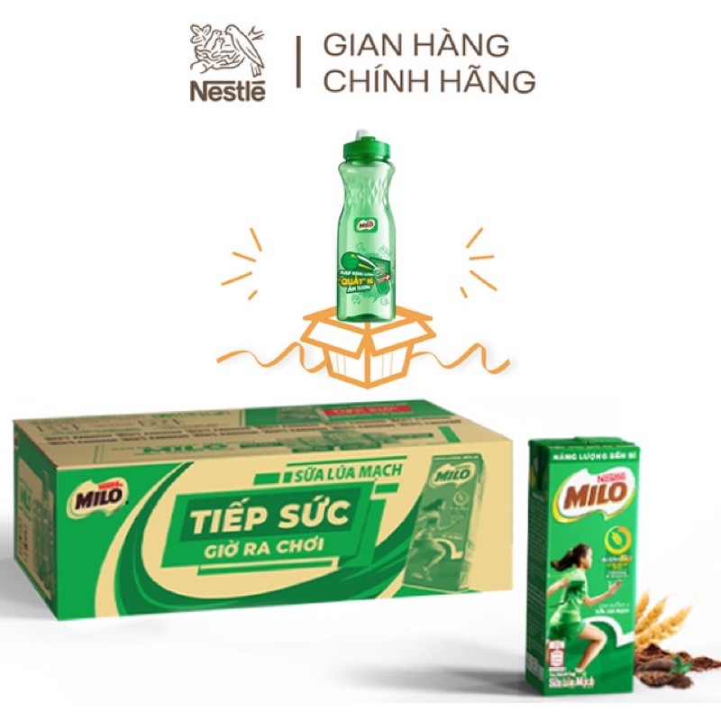 sữa milo lúa mạch hộp 180ml 1 thùng 12 lóc