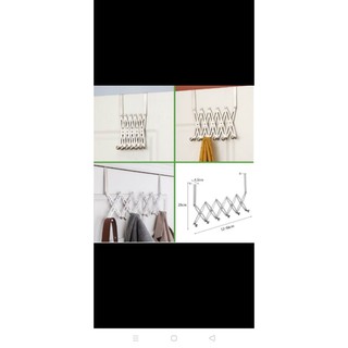 Móc treo sau cửa inox hình ziczac có thể điều  chỉnh độ dài