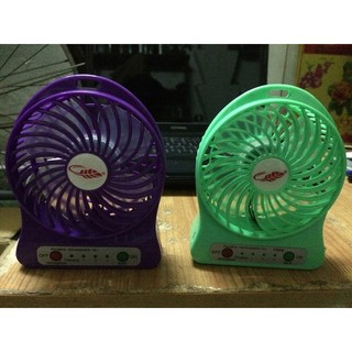 Quạt 3 Tốc Độ Mini Dùng Pin Sạc