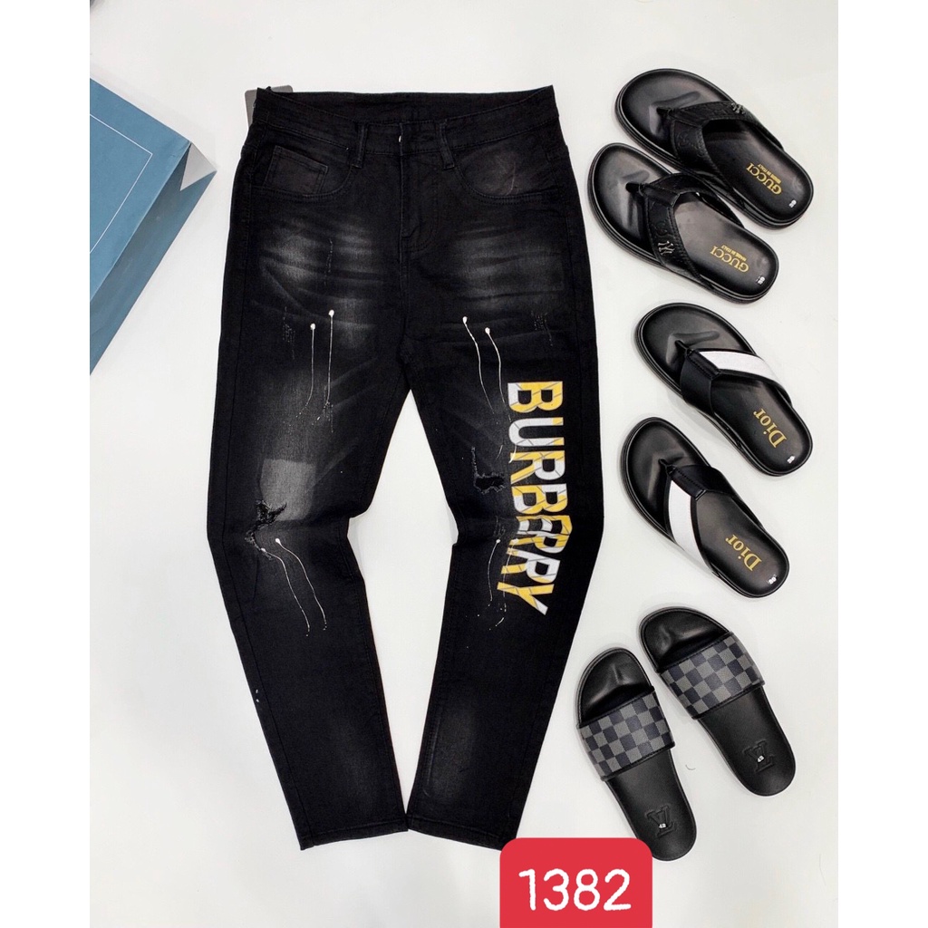 Quần Jean Nam Cao Cấp Kiểu Cách Vải Xịn khóa lệch co giãn | BigBuy360 - bigbuy360.vn