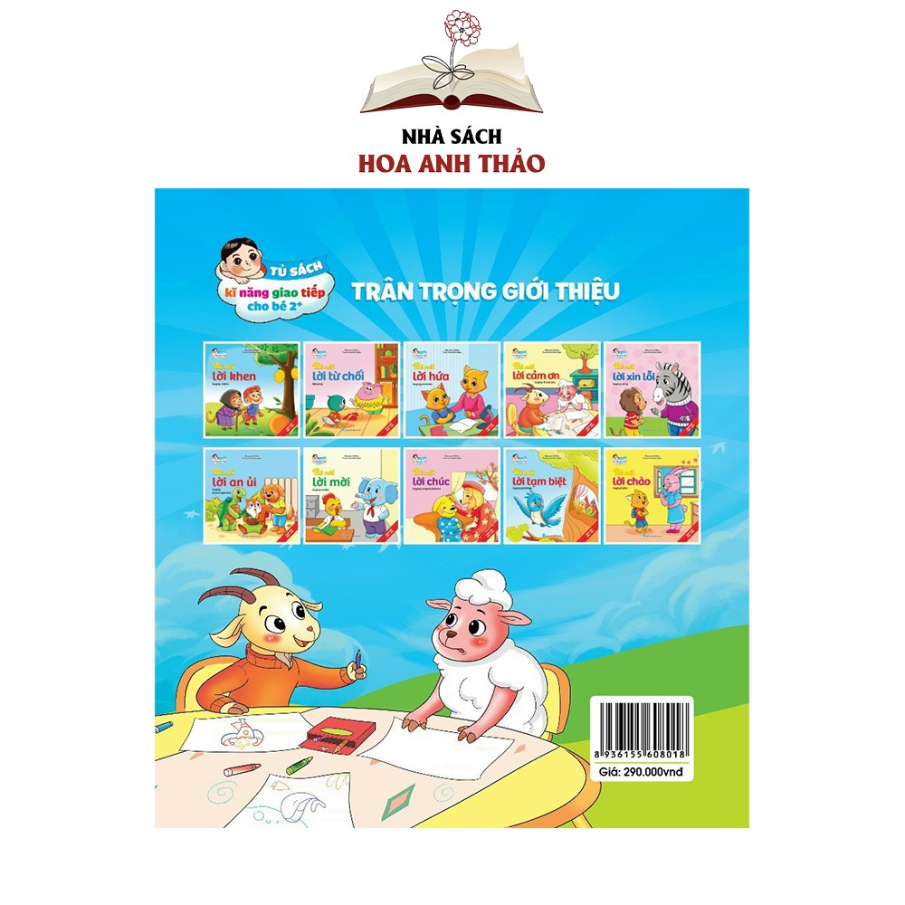 Sách - Truyện tranh kỹ năng giao tiếp ứng xử cho bé phiên bản song ngữ Việt Anh bộ 10 quyển -có File đọc tiếng Anh