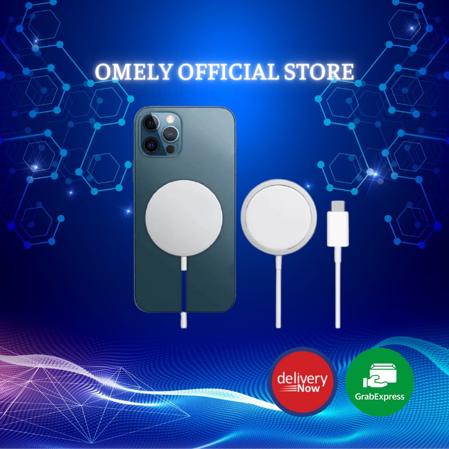Sạc không dây iPhone/ Magsafe cho iphone 12 và các dòng máy hỗ trợ sạc không dây chuẩn Qi - Omely Store