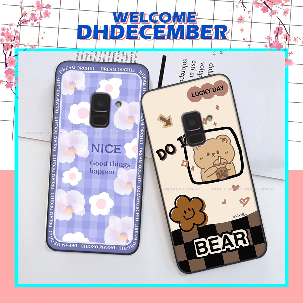 Ốp lưng Samsung Galaxy A5 2018 / A6 2018 / A8 2018 / A8 PLUS in hình gấu K@ws, gấu nâu, dor@emon RẺ- ĐẸP- BỀN