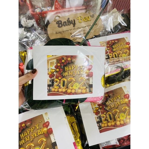 Set Bóng Trang Trí Năm Mới, HAPPY NEW YEAR 2022