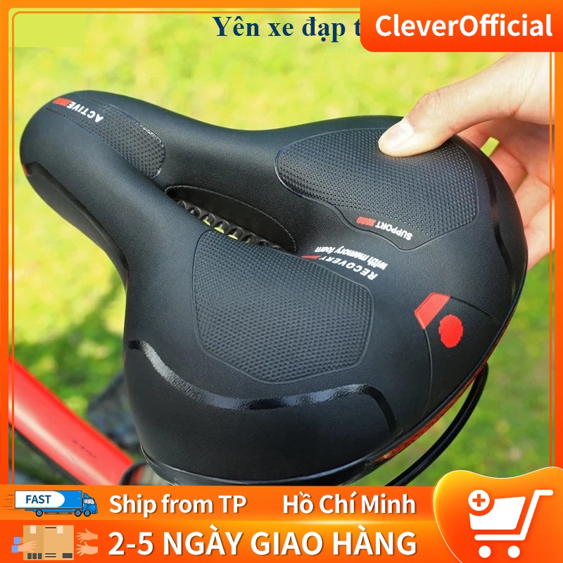 Yên xe đạp thể thao thoáng khí chống sóc tiện lợi, yên xe đạp siêu êm có phản quang