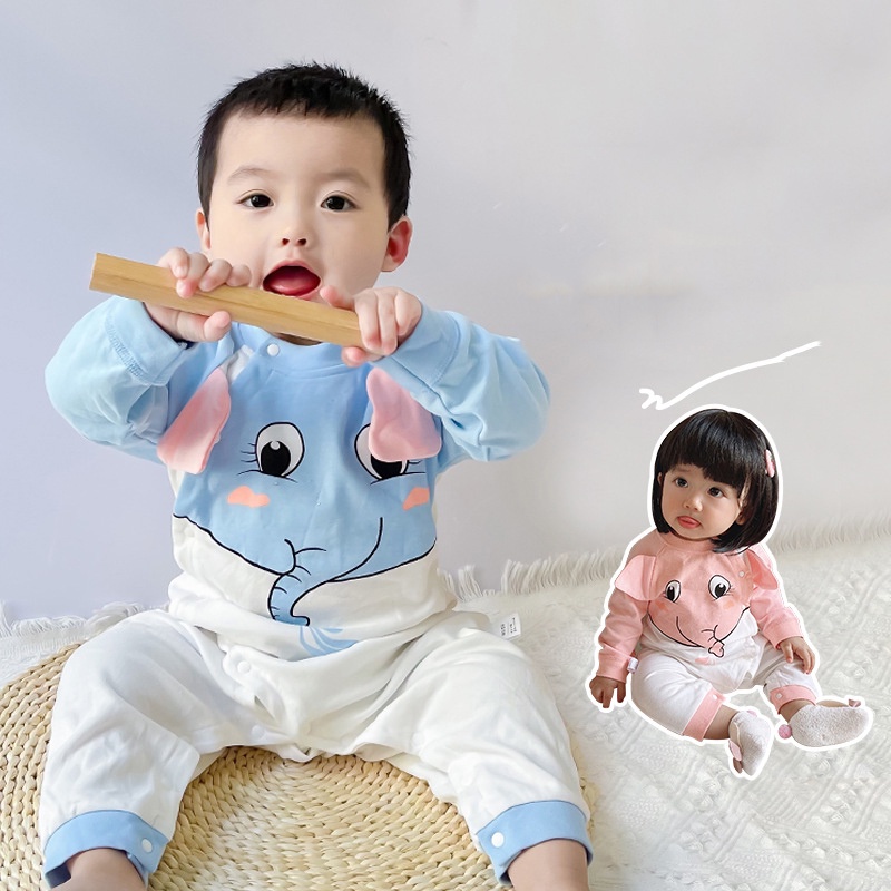 Bodysuit hình động vật dễ thương kèm mũ cho bé