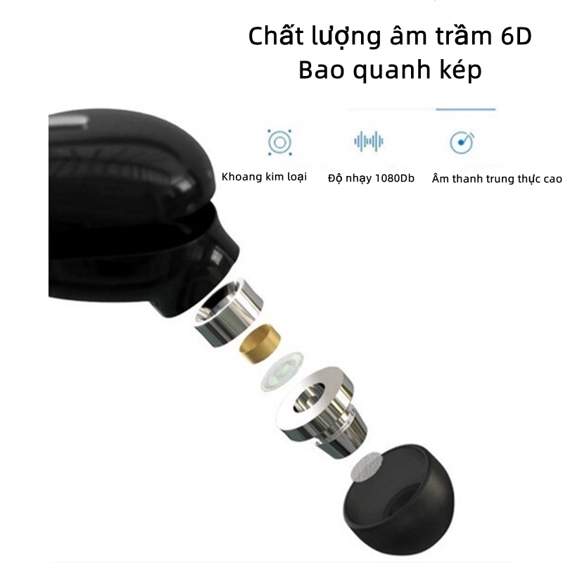 Tai nghe Bluetooth không dây Hifi X9 mini có micro phong cách thể thao dành cho tất cả điện thoại