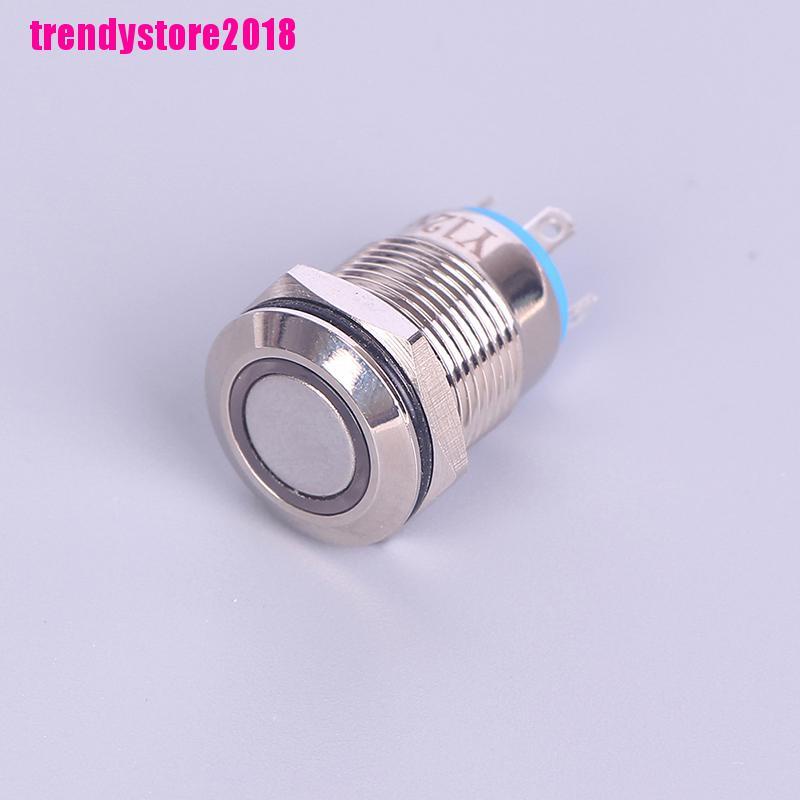 Công tắc nút nhấn bật/ tắt đèn LED bằng kim loại 12mm nhiều màu sắc tùy chọn