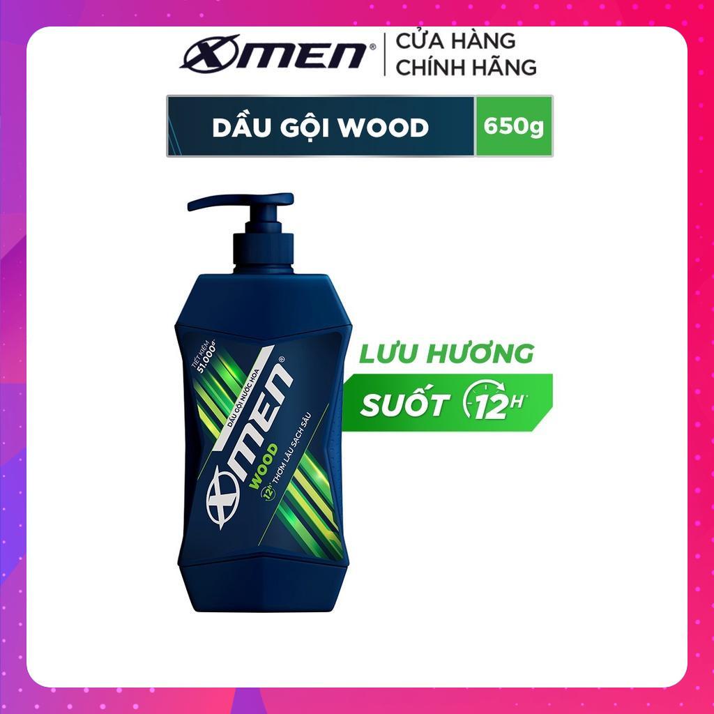 Dầu gội đầu xmen  hương nước hoa Wood 650g,dầu gội nam xmen hương phóng khoáng từ xạ hương và gỗ tùng huyết 650g/chaí