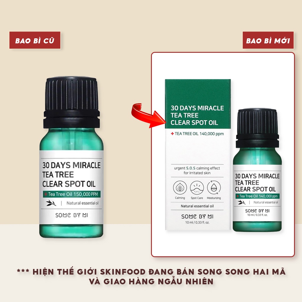 Tinh Dầu Tràm Trà "Thần Kỳ" Some By Mi 30 Days Miracle Tea Tree Clear Spot Oil 10ml
