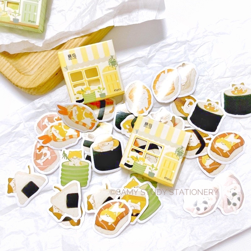 HỘP 45 STICKER NGÔI NHÀ DỄ THƯƠNG SIÊU XINH TRANG TRÍ SỔ TAY BULLET JOURNAL TAKE NOTE