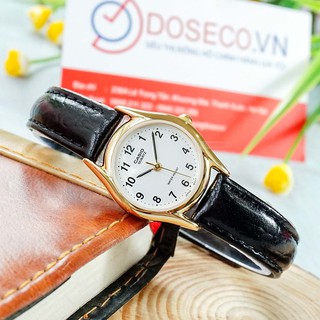 Đồng hồ nữ casio 💖freeship💖đồng hồ casio nữ ltp-1094q-7b1rdf dây da đen