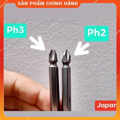 Mũi vít Bix Nhật có từ tính Ph2, Ph3 dài 100mm và 150mm Made in Japan