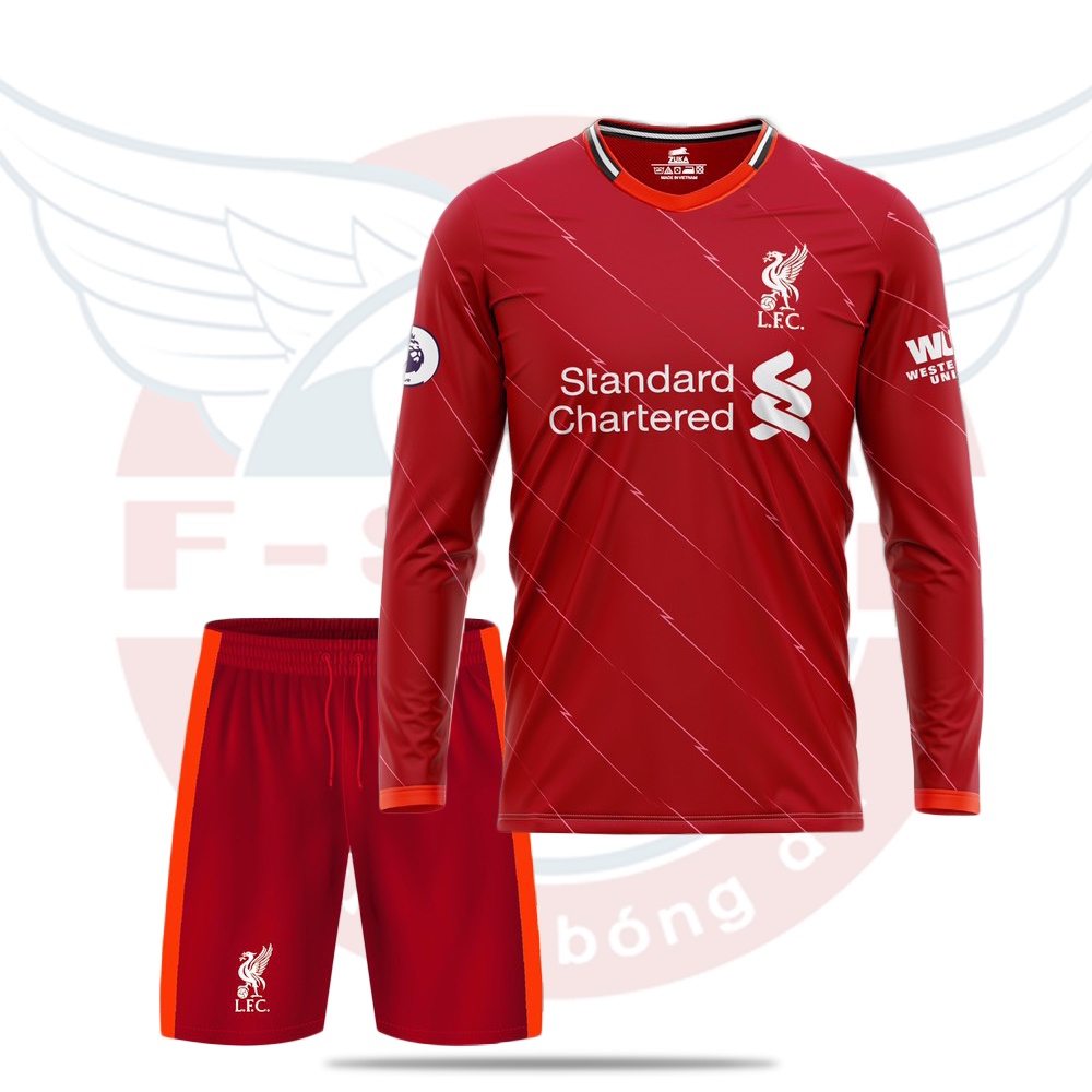 (Dài tay) Bộ quần áo bóng đá câu lạc bộ Liverpool 2021 - Áo bóng đá dài tay CLB ngoại hạng Anh