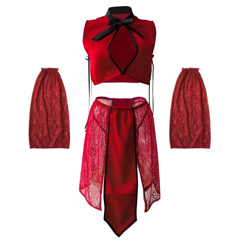Bộ Đồ Ngủ Kiểu Sườn Xám Cổ Điển Quyến Rũ Thời Trang Cho Nữ 2558[CWEAR.SEXY_ĐỒ NGỦ &amp; NỘI Y CAO CẤP]
