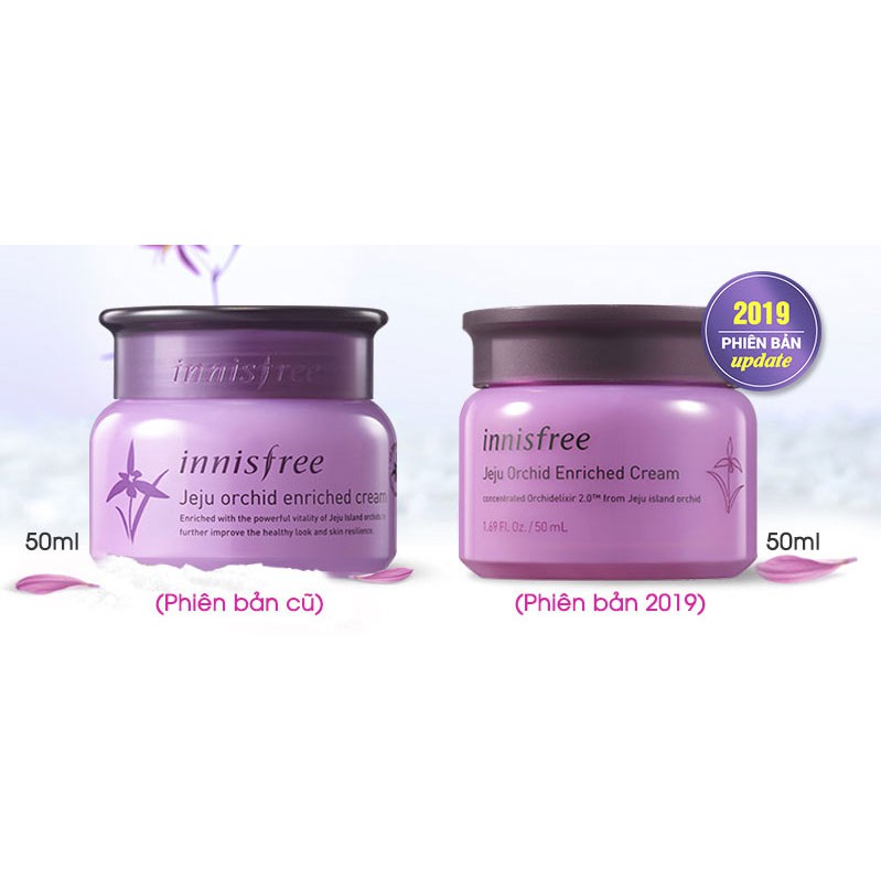 (Mẫu mới) Kem dưỡng ngăn ngừa lão hóa sớm từ hoa lan Innisfree Jeju Orchid Enriched Cream