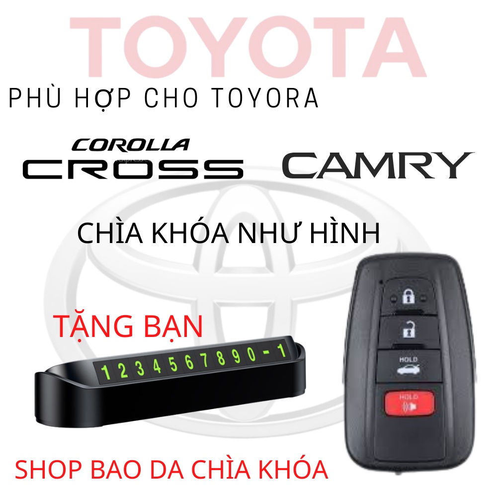 Bao Da Chìa Khóa toyota Cross,toyota Camry,toyota Altis 2022 (TCR)