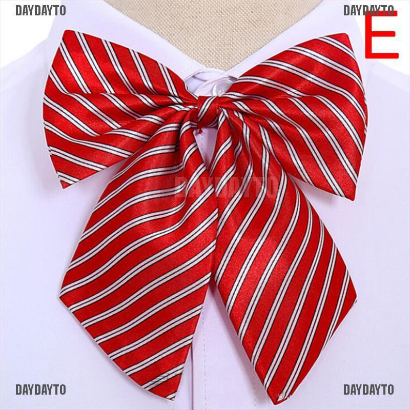 Nơ Đeo Cổ Bằng Lụa Kẻ Sọc Xinh Xắn Cho Nữ
