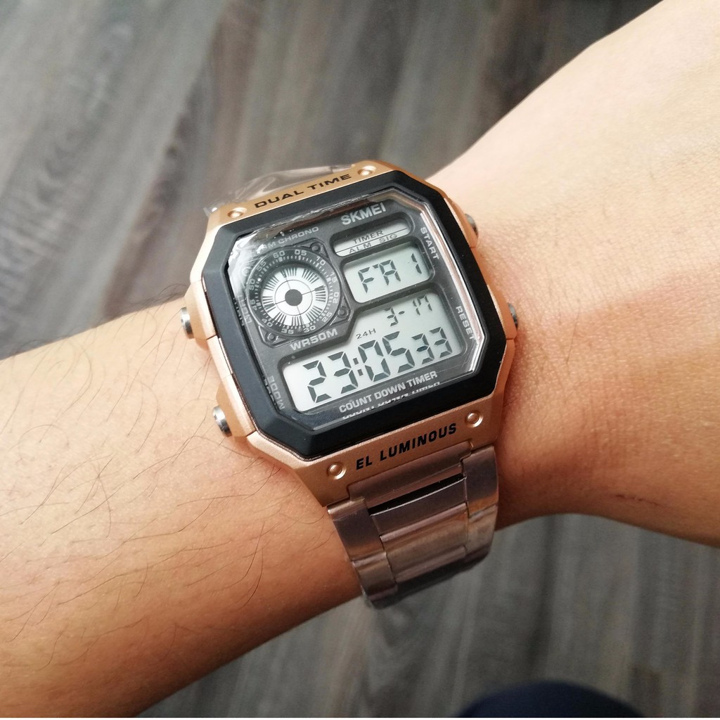 Đồng Hồ Nam SKMEI AE1200 Dây Kim Loại Nam Tính Sang Trọng | BigBuy360 - bigbuy360.vn