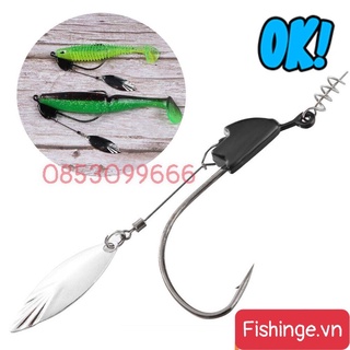 Lưỡi câu lure bằng thép Carbon móc mồi mềm chất lượng cao - Fishinge.vn
