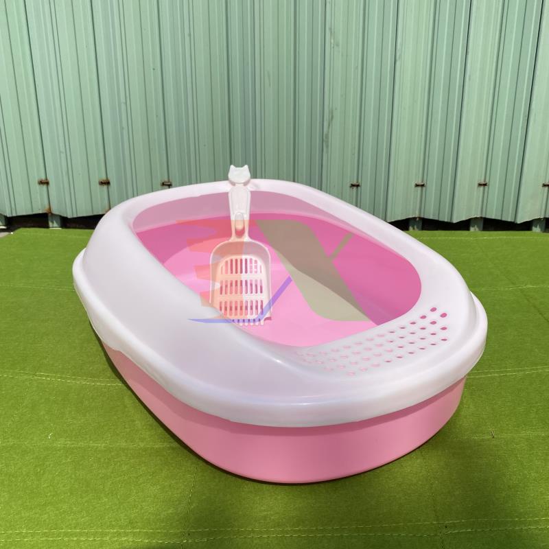 Khay vệ sinh Chó Mèo ECM-PET có ván giậm (Size M), Chậu cát vệ sinh Thú cưng Vật nuôi