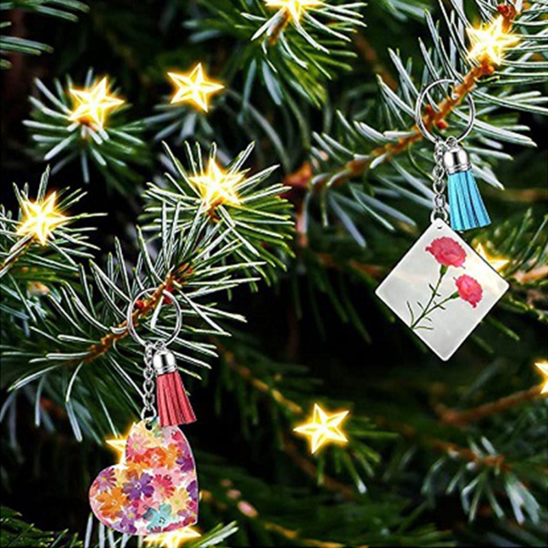 Set 320 Móc Chìa Khóa Bằng Acrylic Kèm 80 Móc Khóa