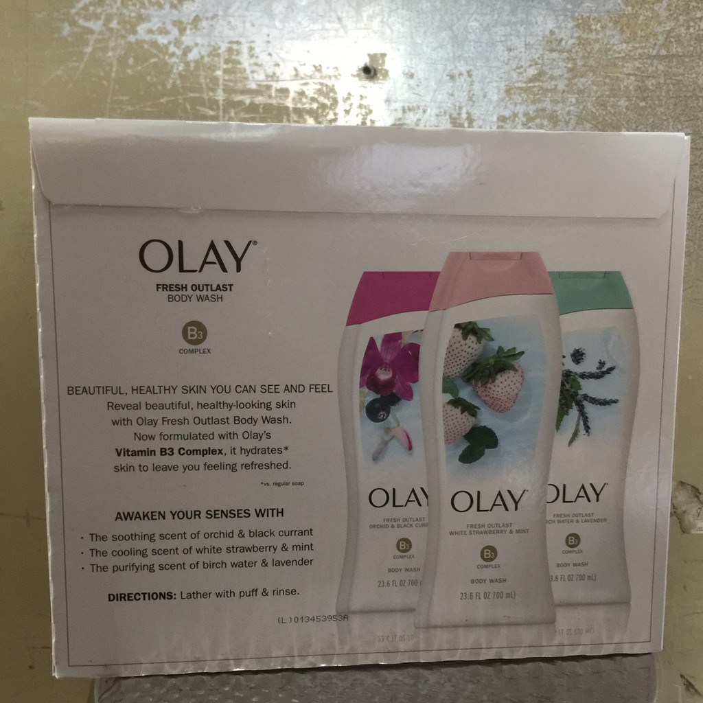 Set 3 chai sữa tắm dưỡng da OLay Fresh Outlast Body Wash chai 700ml ( Mẫu mới)