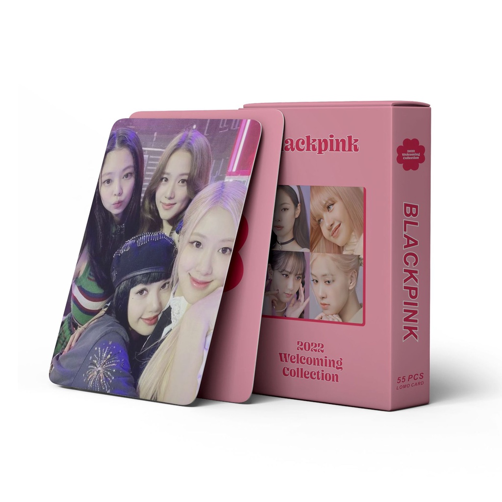 Hộp 54 tấm thẻ hình nhóm nhạc Blackpink 2022 dòng Welcoming Collection
