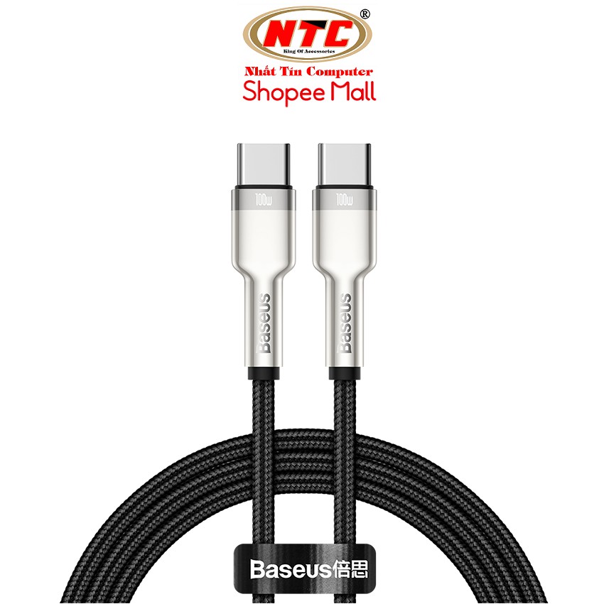 Cáp sạc nhanh và truyền data Baseus Cafule Series Metal TypeC to TypeC 1M / 2M 100W (Màu Random)