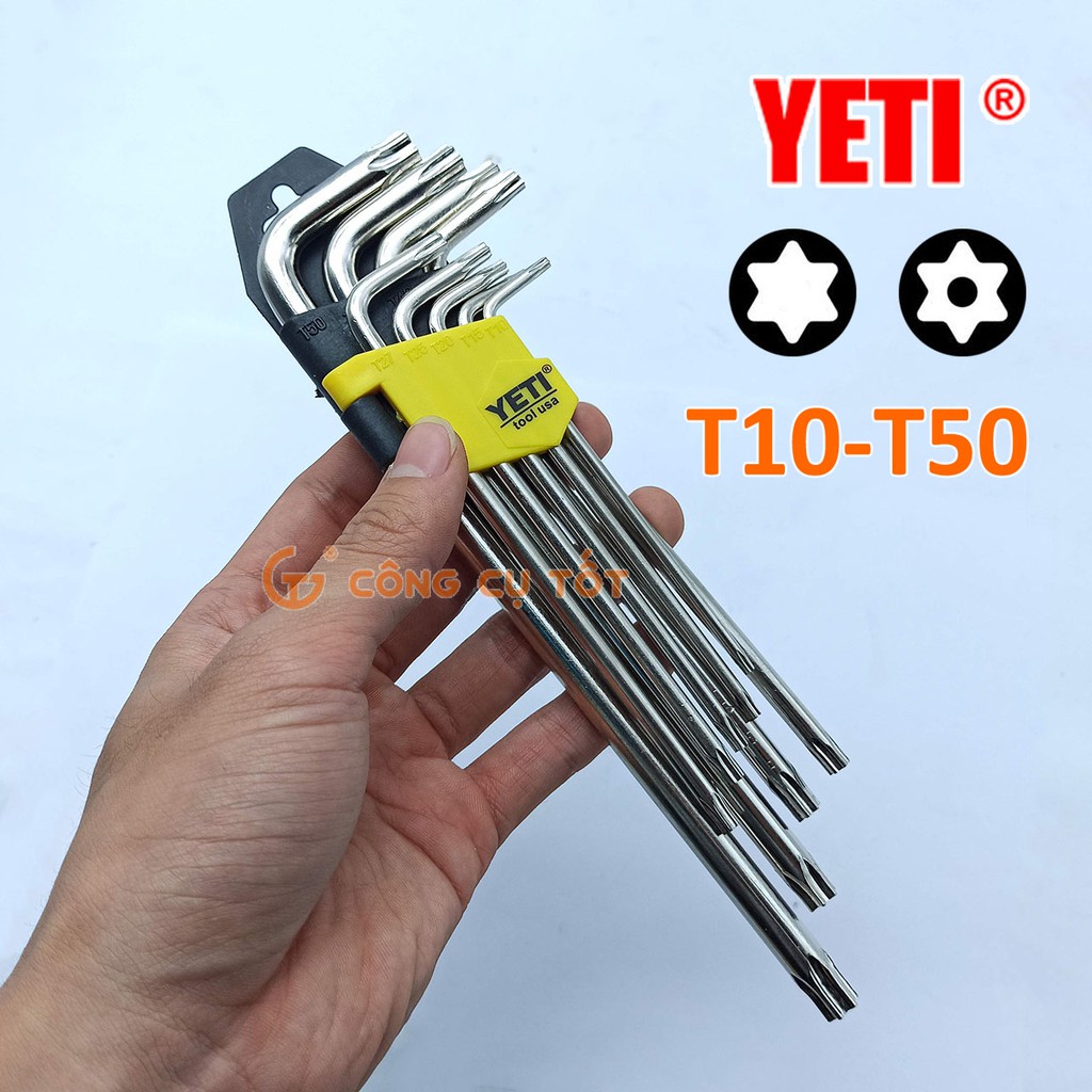 Bô lục giác đầu sao YETI 9 cây T10-T50