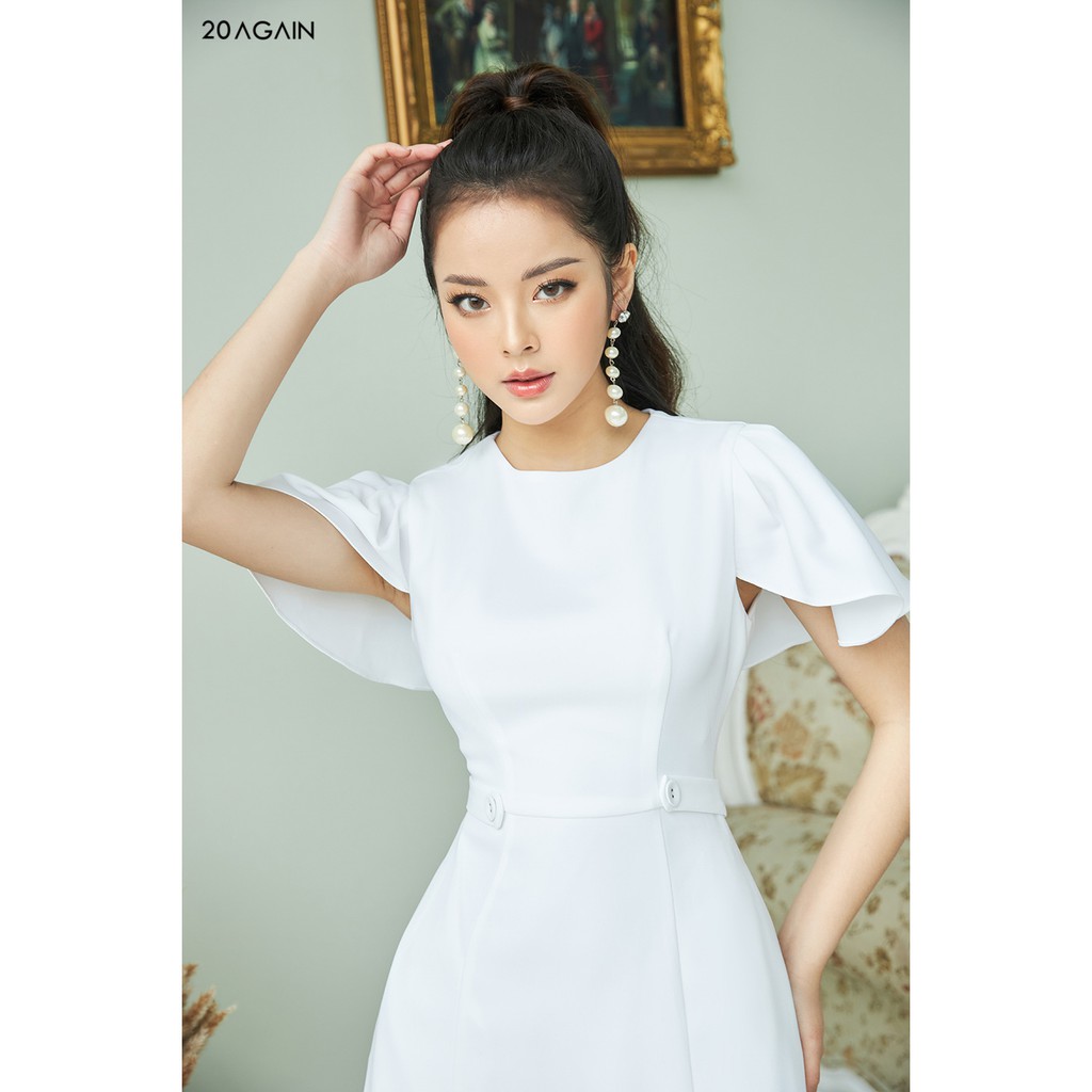 Đầm xòe cá dài đính cúc 20AGAIN DEA1214 | BigBuy360 - bigbuy360.vn
