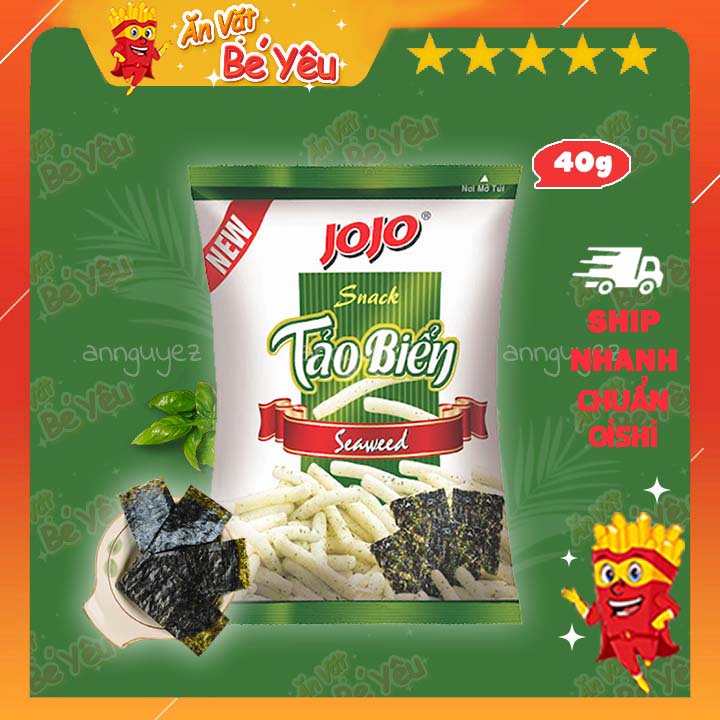 Bim bim JOJO snack tảo biển gói 40g