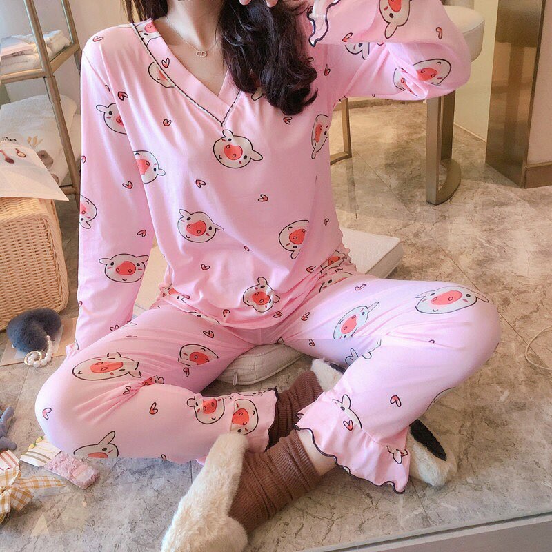 bộ Đồ ngủ thoải mái logo hình trái cây dễ thương