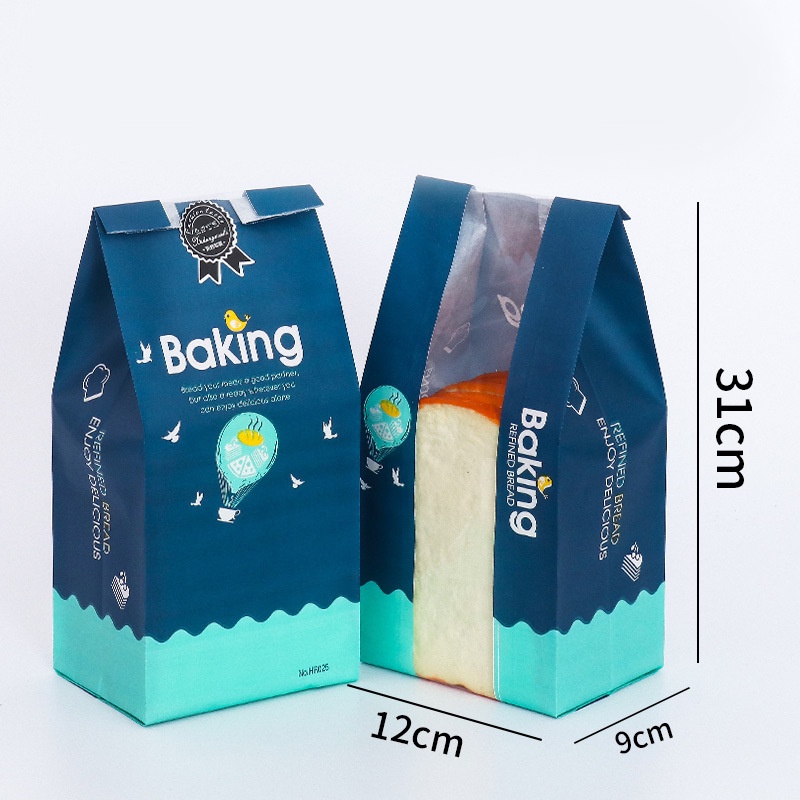 50 túi bánh mì hoa cúc dọc kích thước 12x9x31cm