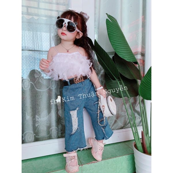 Sét áo lông và quần jean cho bé 7-28kg