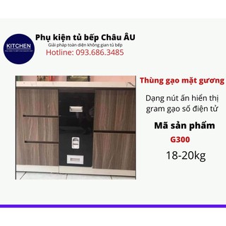 Kitchen Word -Thùng gạo gương nút nhấn sang trọng