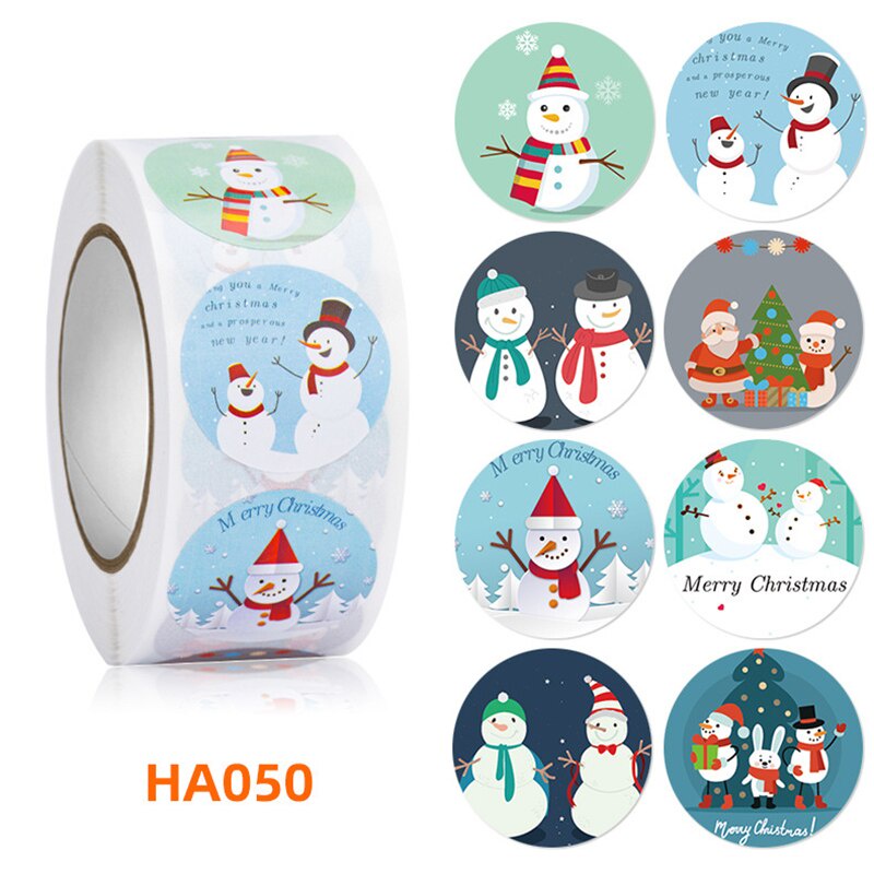 500 nhãn dán trang trí hộp quà giáng sinh tiện lợi